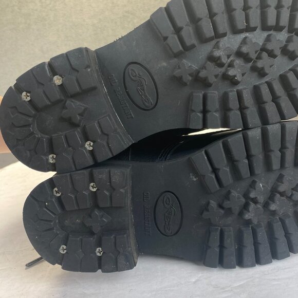 River Road Chunky Motorcycle Booties Size 6 Black Leather Double Zip Biker Boots - Picture 15 of 15